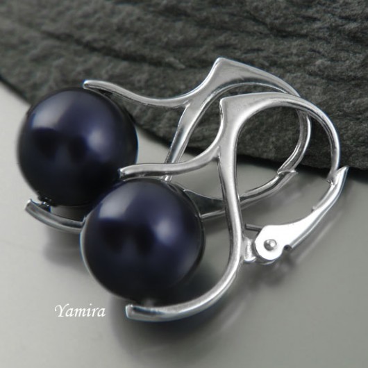 kryształ Swarovski Night Blue subtelle - kolczyki yamira