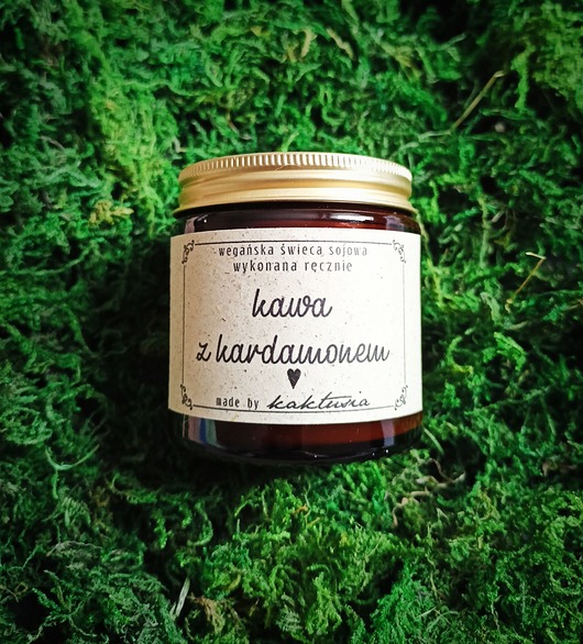 świeczniki i świece KAWA z KARDAMONEM - świeca sojowa 120ml