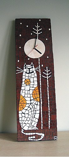Zegar  &quot;Cat and the Moon II&quot; oliwa72