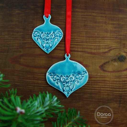 Świąteczny ornament, zestaw 2 zawieszki Dorca