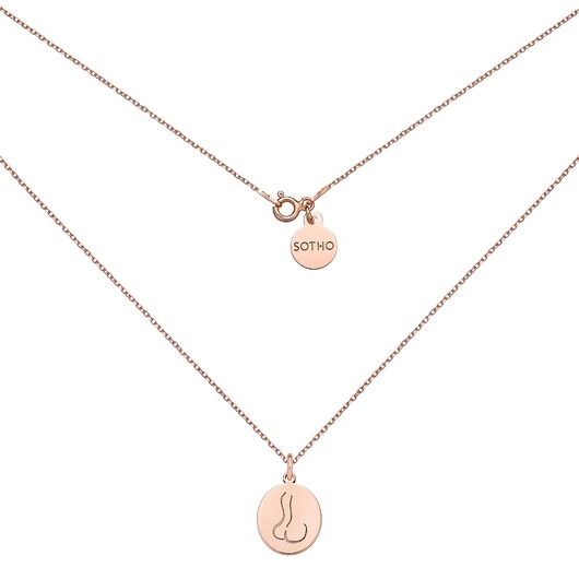 złote naszyjniki Medalion z różowego złota Body N2