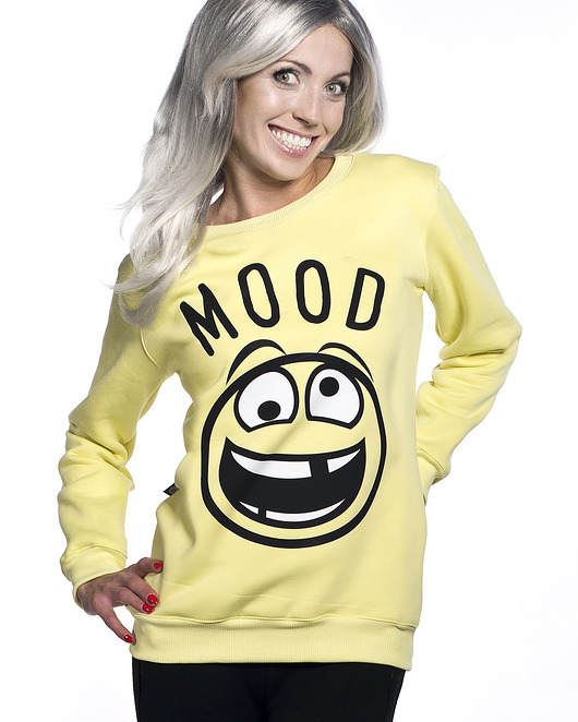 Kanarkowo żółta bluza Mood : Crazy Happiness ŁAP NAS