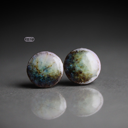 kolczyki ceramiczne Owocowe 11mm/stal chirurgiczna