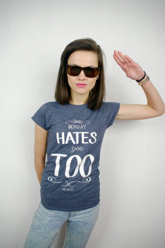Monday hates you too! dopasowany t-shirt MUNGO