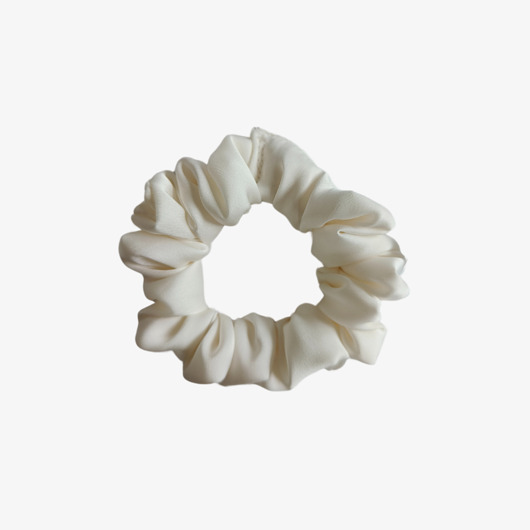 gumki do włosów Satynowa gumka satynowa scrunchie owijka frotka biały MINI
