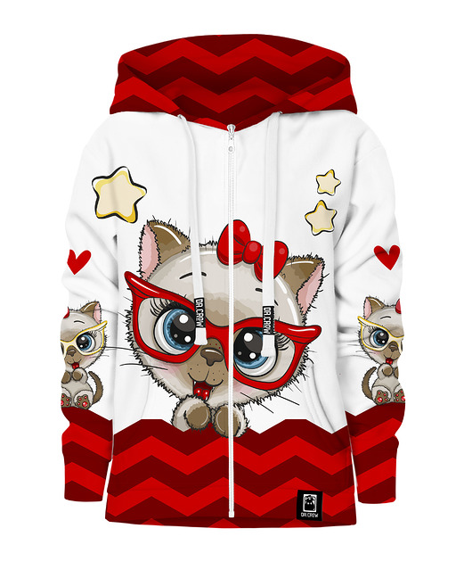 bluzy dla dziewczynki Bluza Zamek Dziewczynka DR.CROW Cute Cat