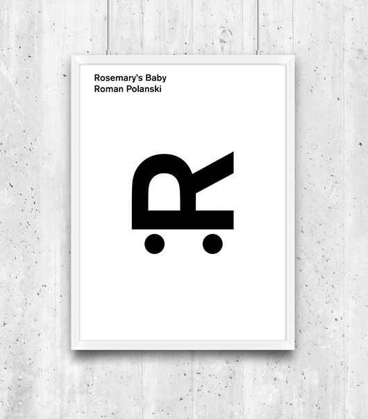 Rosemary's Baby -  plakat typograficzny A4 minimalmill