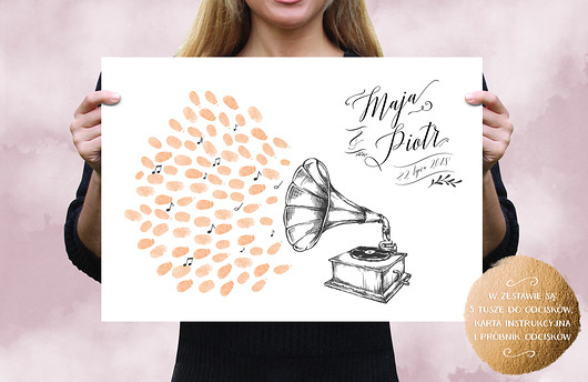 Plakat księga gości - Gramofon Vintage Pankmat