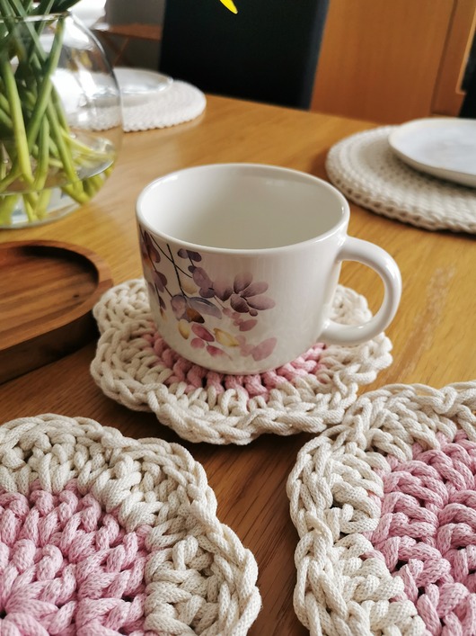 podkładki do kuchni Podkładki kwiatki pod kubek 6 szt.