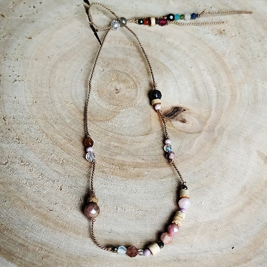 Bransoletka z kamieni naturalnych w stylu boho Happy Stones