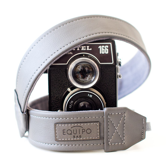 Pasek do aparatu Classic Grey z haftem equipo