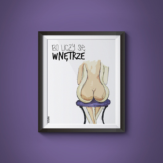 Plakat "Bo liczy się wnętrze" 27x33cm Joanna Klupś