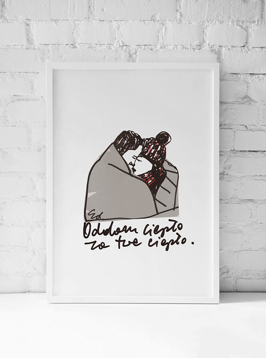Oddam ciepło za twe ciepło | Plakat Edyta Draus