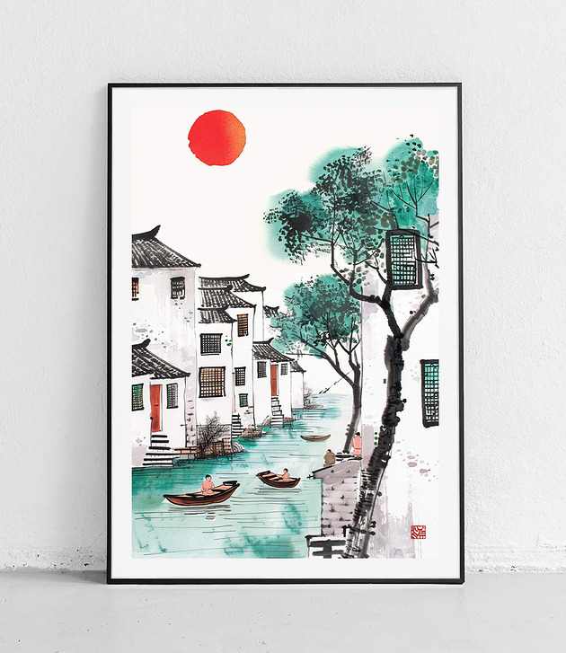 plakaty Plakat Cisza orientalnego poranka