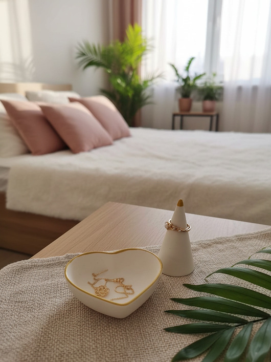 pojemniki na biżuterię Zestaw dekoracyjny na biżuterię podstawka serce i stożek