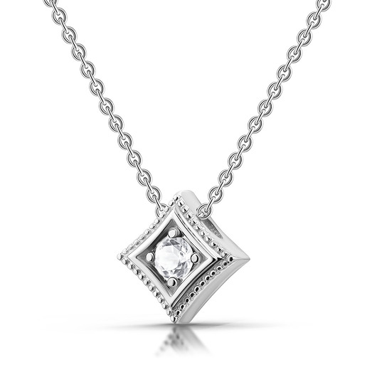 srebrne naszyjniki Modena - Srebrny naszyjnik z topazem
