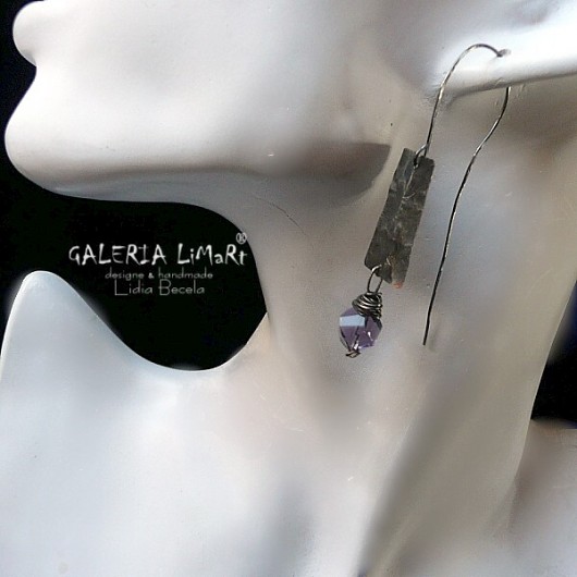 kryształ Swarovski pod miedzią :) Kolczyki Galeria Limart