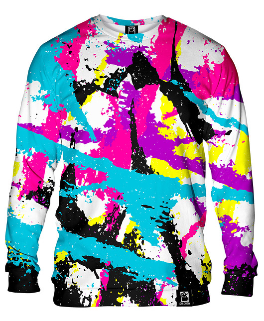 bluzy męskie Bluza Bez Kaptura Męska DR.CROW Psychodelic G