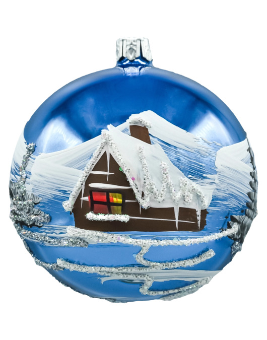 bombki Bombka okrągła Zimowa Kraina: niebieska