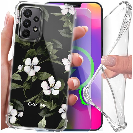 etui na telefon Etui do Samsung A23 i A23 5G pancerne case Anti-shock silikon + SZKŁO 9H