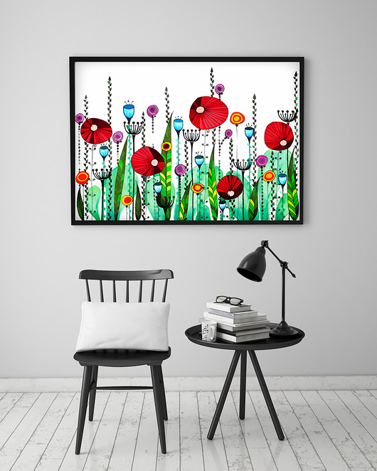 grafiki i ilustracje Łąka A3