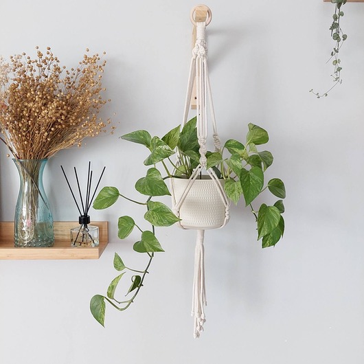 kwietniki Oryginalny, estetyczny kwietnik wiszący, boho makrama dł.90cm
