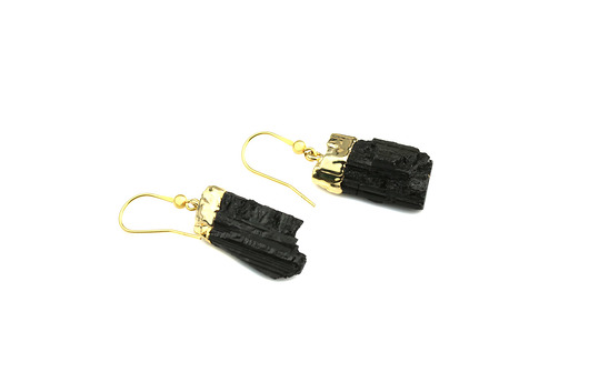 Earrings Turmalin złoto Brazi Druse Jewelry