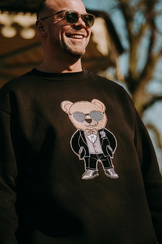 bluzy męskie Bluza oversize Mr. & Mrs. Teddy