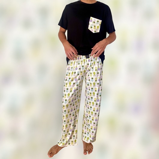 moda - inne Piżama Unisex bawełniana w ananasy