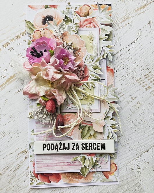 kartki scrapbooking Kartka okolicznościowa dla niej