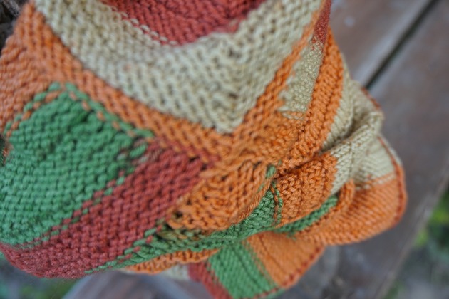 szale damskie Ręcznie dziergany kolorowy szal z merino długi wełniany szalik