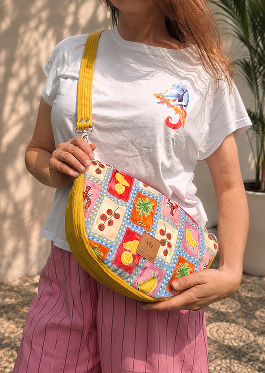 torby na ramię Pikowana torebka nerka crossbody Amalfi