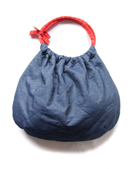 torba  - ściągacz denim marine - elfagado