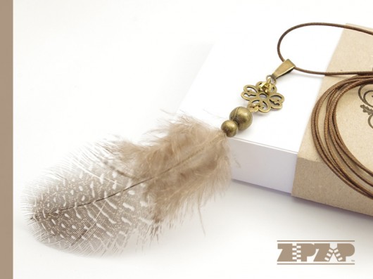 ZIPZAP wisior boho FEATHER gxnet