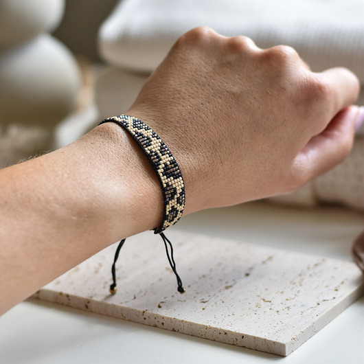 bransoletki na sznurku Bransoletka PANTERKA hot trend