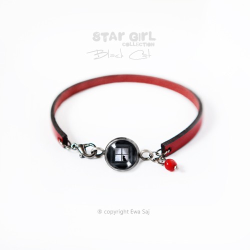 bransoletki ze szkła Black Cat - Bransoletka przyjaźni - simple