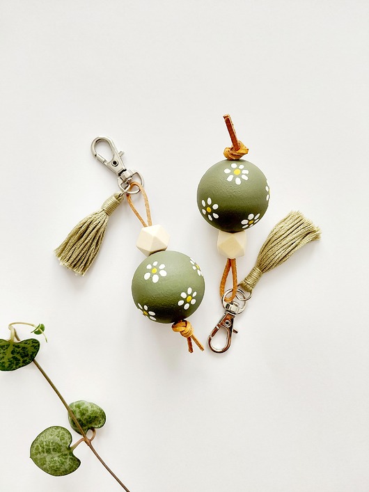 breloki Zestaw breloków w kwiaty