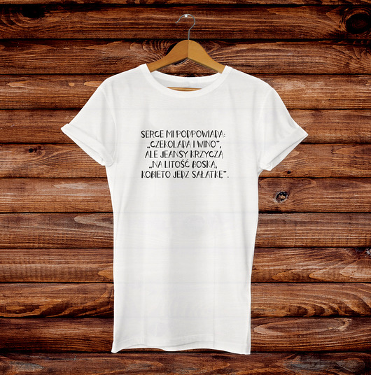 Koszulka "Serce mi podpowiada" rozmiar M FarrowDesign