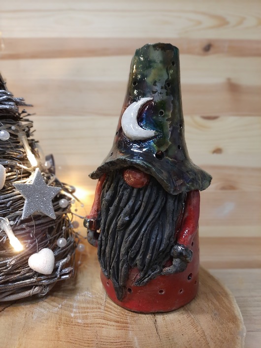 dekoracje świąteczne Ceramiczny Gwiazdor - lampion