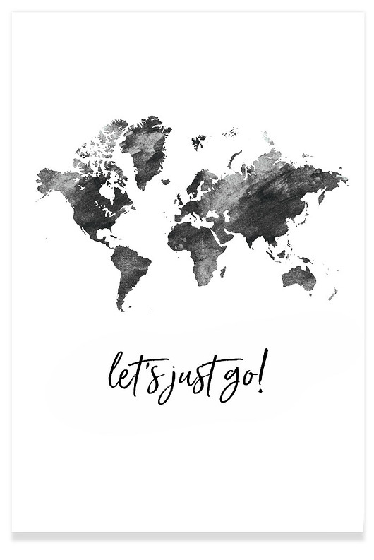 grafiki i ilustracje Let's just go! - Art Print Szary