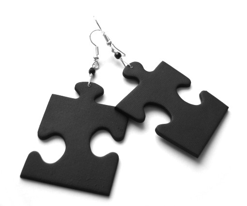 puzzlowe felt label