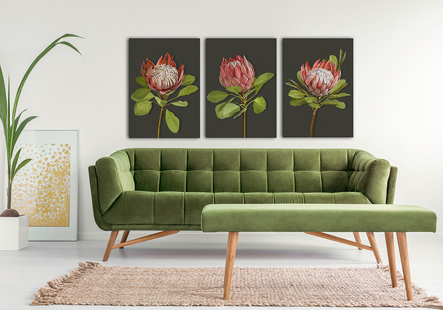 OBRAZ NA PŁÓTNIE - 3 części 50x70cm NOWdeco