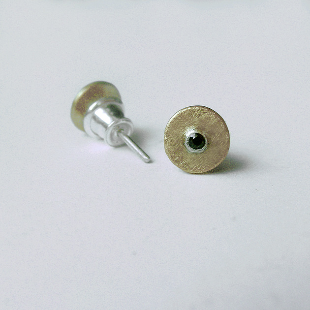 kolczyki z kamieniami Kolczyki OKRĄG