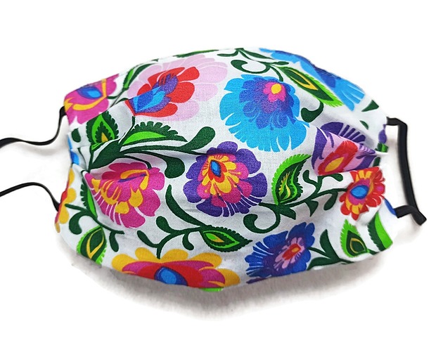 Maseczka folkowa jasna Made by Joan