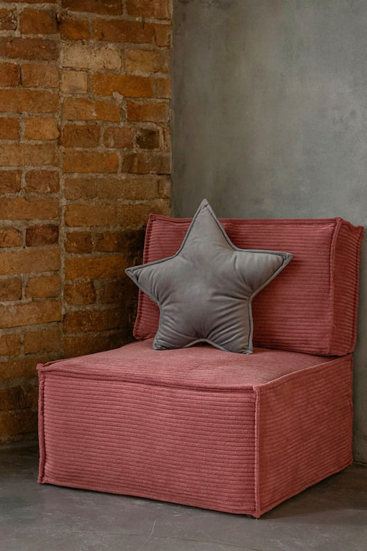 pufy do siedzenia Fotel podłogowy, siedzisko z oparciem , Pufa , kolor różany