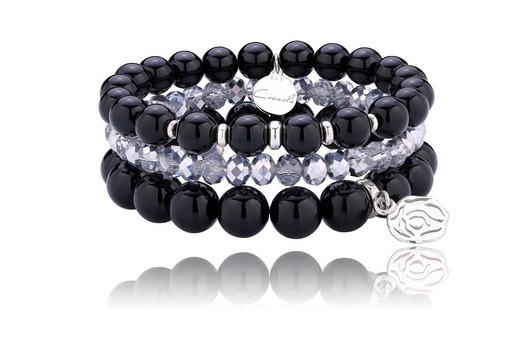 Bransoletki SREBRO 925 + onyks+kryształ Coccola JEWELLERY