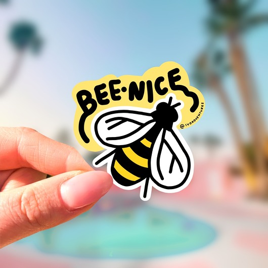 naklejki i wlepy Naklejka Pszczółka Bee NICE
