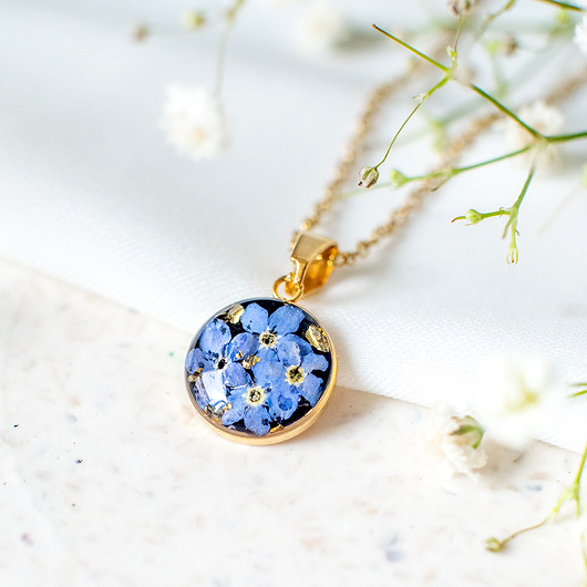 wisiory Wisiorek z niezapominajkami