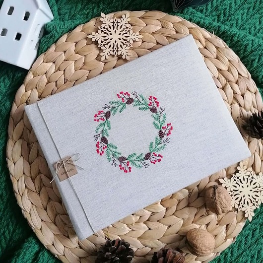 notatniki i albumy Album- Wianek świąteczny