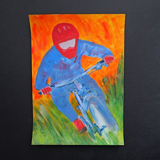 obrazy Rowerzysta BMX obraz akrylowy A3